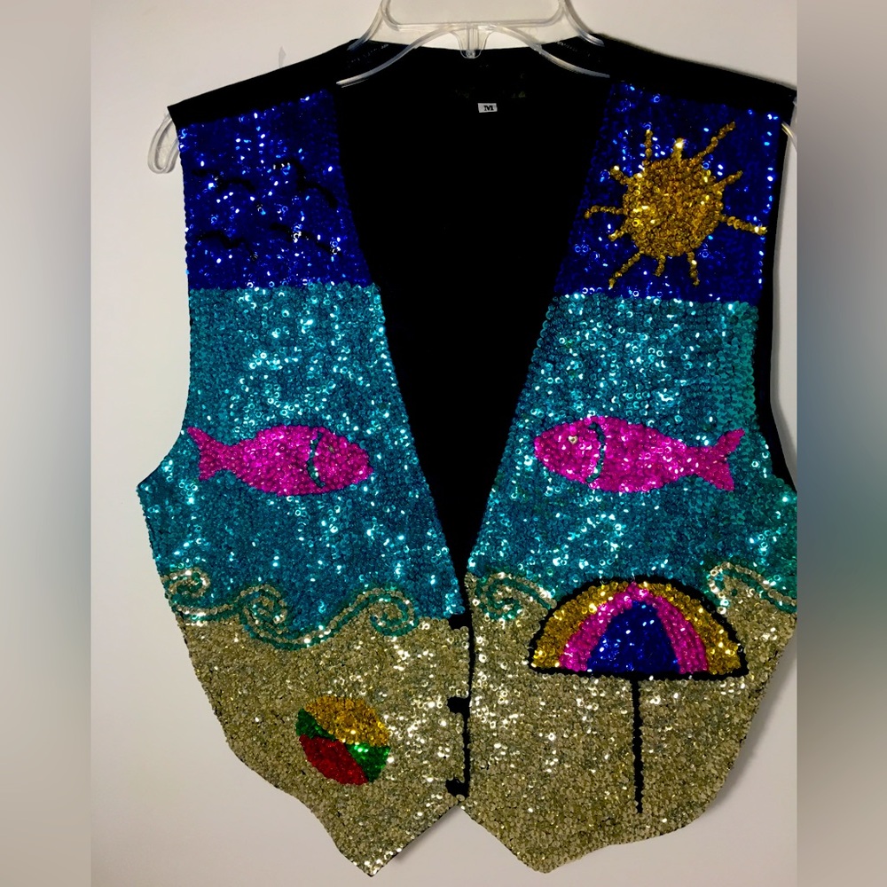 Sequin vest.
